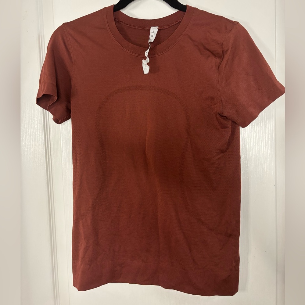lululemon athletica reddish brown (possibly Savannah)  Short Sleeve Swiftly Tee